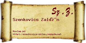 Szenkovics Zalán névjegykártya